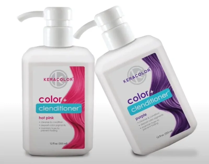 Keracolor clenditioner for hot pink and purple color